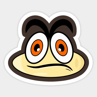 Sad Funny Face Cartoon Emoji Sticker